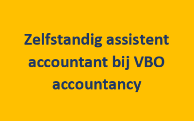 Zelfstandig assistent accountant